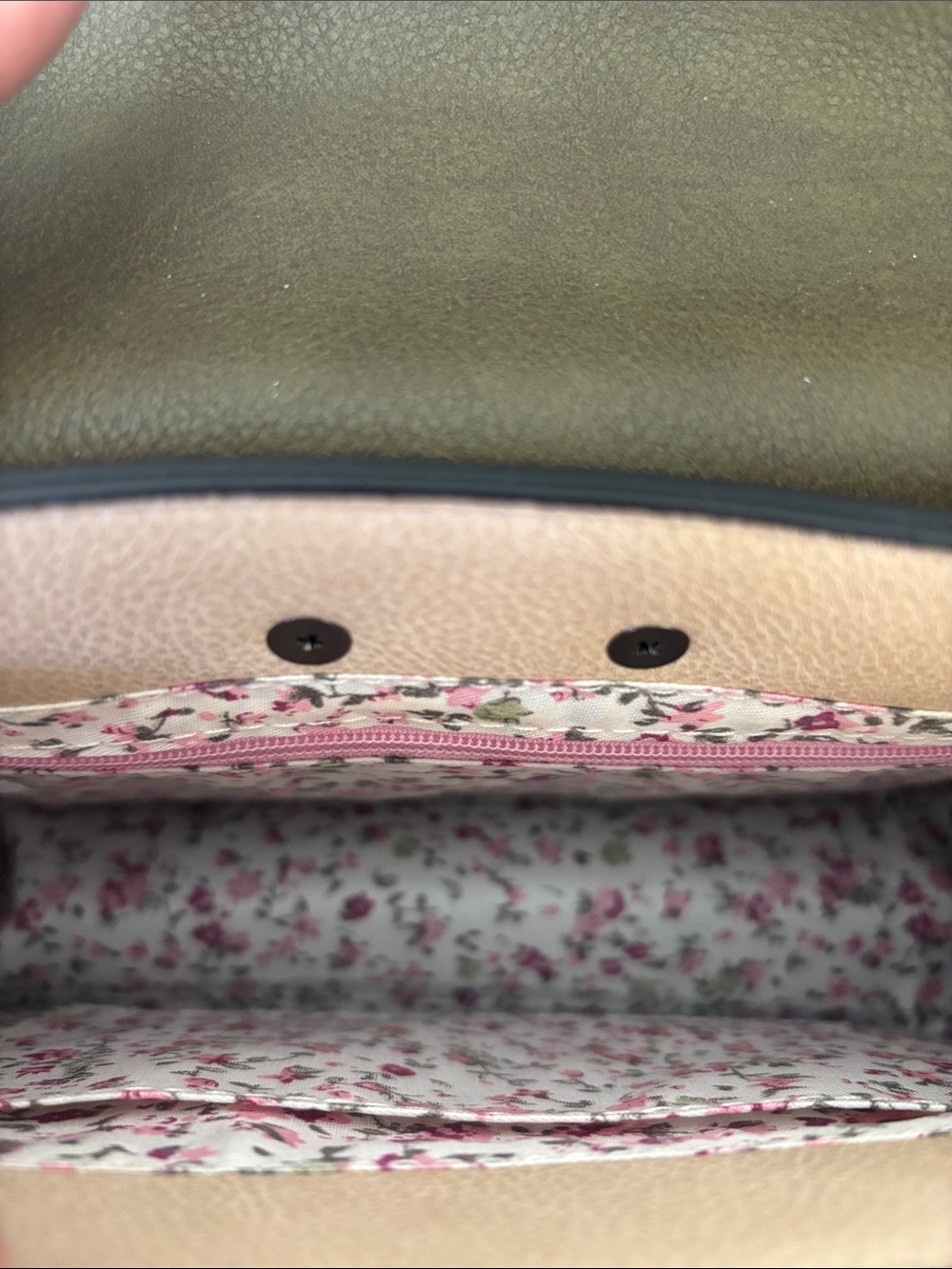 Harris Tweed Islander Olive Green And Ivory Herringbone Satchel Crossbody Bag - Picture 6 of 15